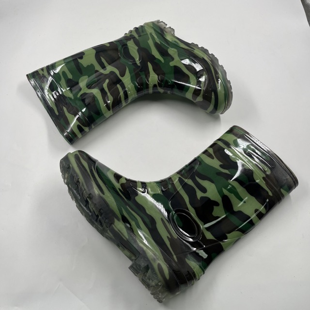 Mid-Tube Camouflage PVC Rain Boots for Adult