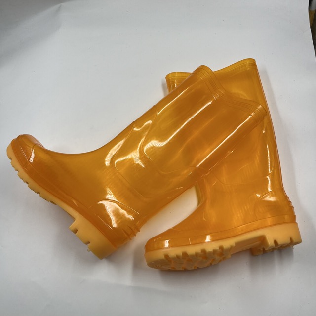 Custom Orange Rain boots PVC Gumboots