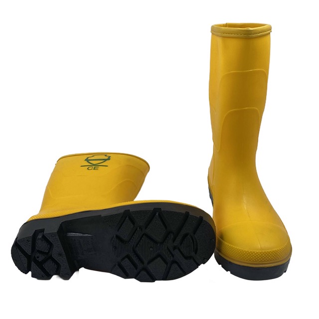 Construction Site Yellow PVC Upper Waterproof Rain Boots