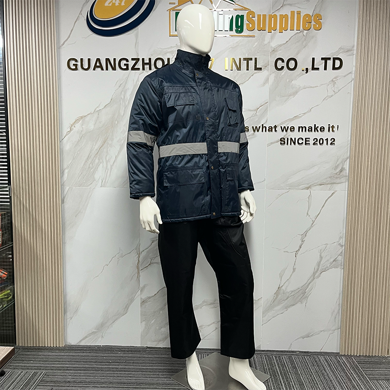  Lightweight Polyester Work Wear Waterproof Safety Raincoat Workwear Reflective Safety Raincoat