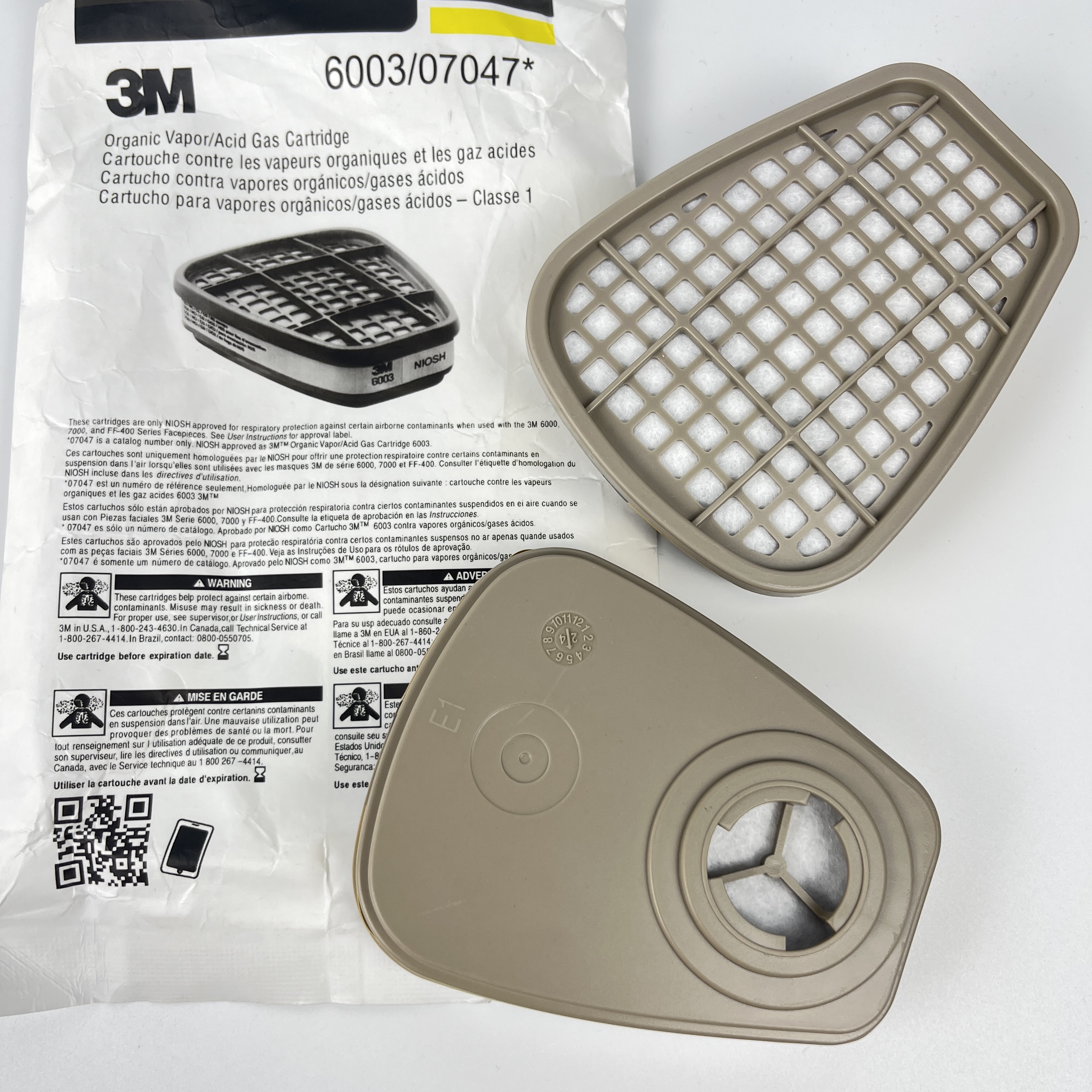 6003 Chemical Respirator Filter Cartridge with Charcoal Layer for Painters