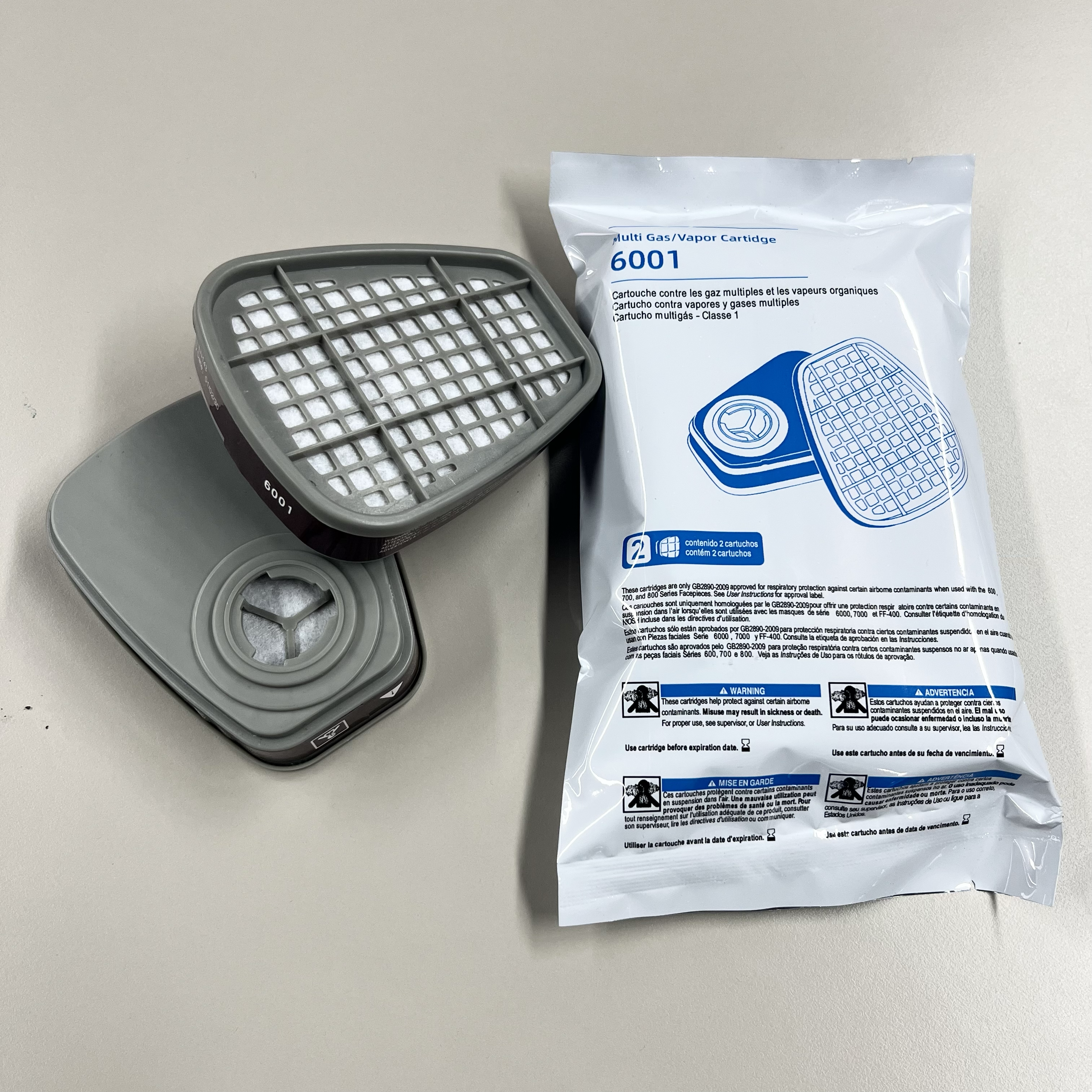 6001 Gas Mask Filter Box Respirator Cartridge Box Chemical Industry Filter Box