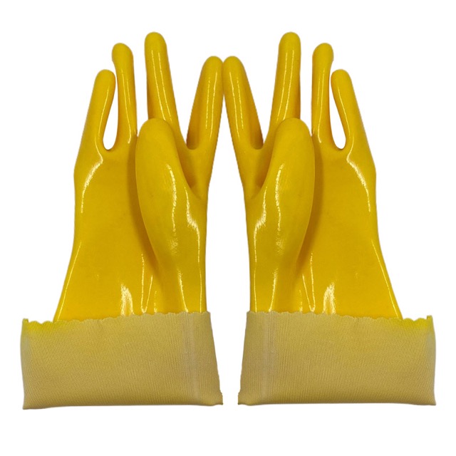 Red PVC Gloves Industrial Chemical Protection Gloves