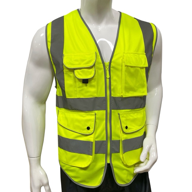 Custom Logo Polyester Safety Vest for Construction Workers And Roadway Safety