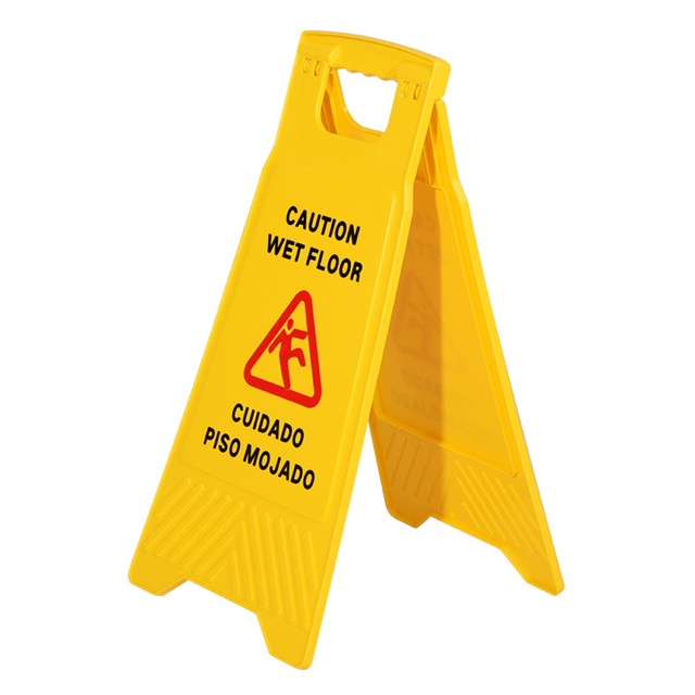 Plastic Wet Floor Sign Customized Logo Caution Sign Board