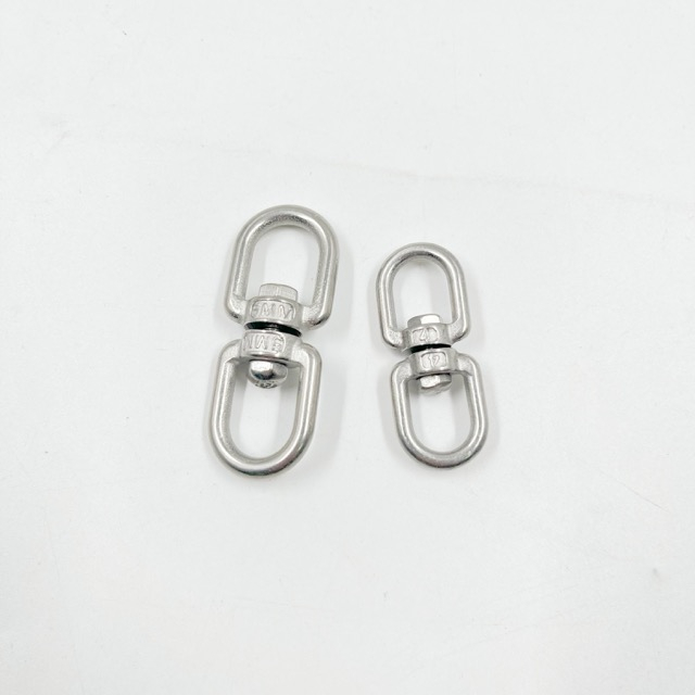 304 316 Stainless Steel Double Eye Hook Swivel Ring M10 Double Ended Swivel Eye Hooks