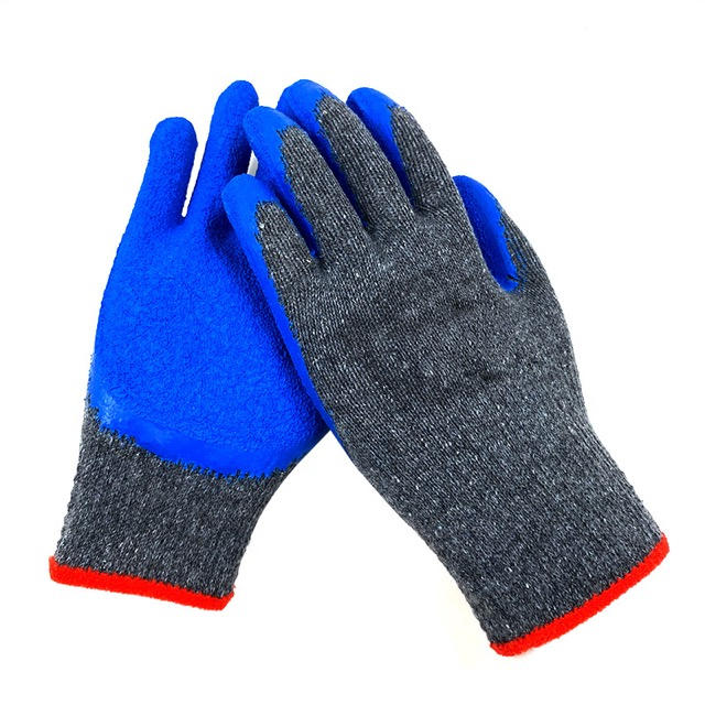 Textured Latex Dipped Gloves Crinkle Outdoor Work Gloves