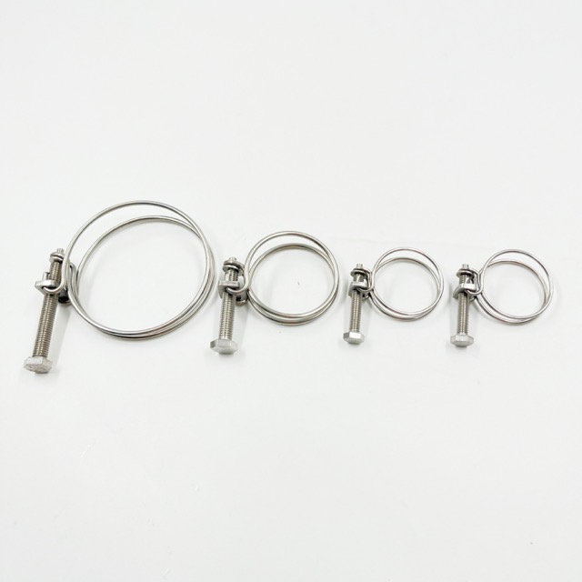 SS304/316 Stainless Steel Double Wire Hose Clamp