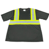 Customizable Reflective Clothing Breathable Half Sleeve Black Hi-vis T Shirt