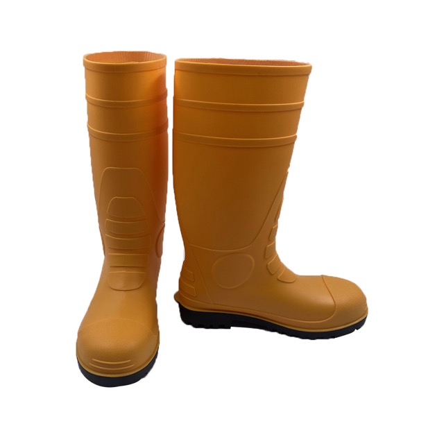 Customized logo PVC gumboots with steel toe