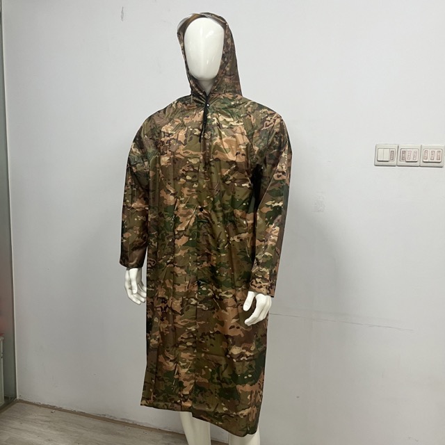 Custom Camping Poncho Tactical Waterproof Camouflage Raincoat