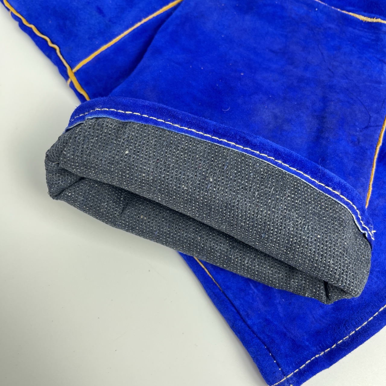 14" Anti Fire Leather Gloves Heat Resistant Welding Leather Work Gloves