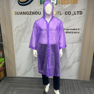 Reusable Rainwear Transparency Portable Rainwear Waterproof EVA Long Jacket Rain Poncho Raincoat
