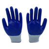 Polyester Lined Red Black Nitrile Palm Oil Coating Labor Protection Industrial Safety Glove