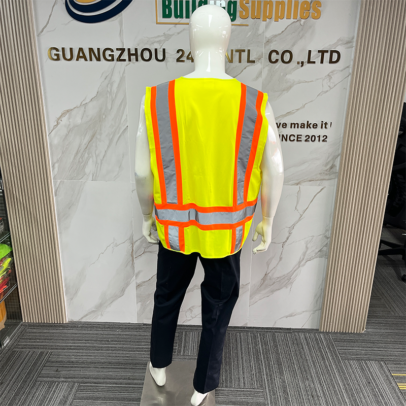 Polyester High-Visibility Reflective Safety Vest with Custom Logo Working Clothes