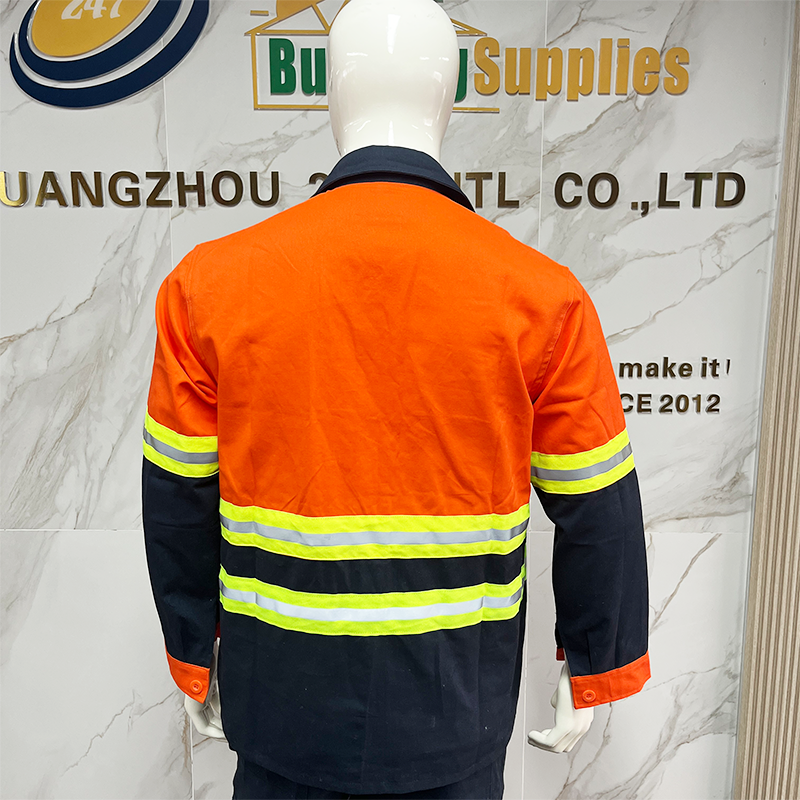 Red Security Clothing Construction Work High Visibility Workwear with Hi Vis Reflective Tape Safety cloth