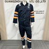 High-Visibility Construction Work Uniform with Reflective Strips Custom Logo Workwear long Sleeve Work Clothes