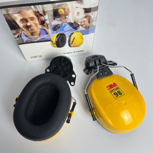 H9P3E Yellow Construction Industry Noise Reduction ABS Safety Earmuffs for Helmet
