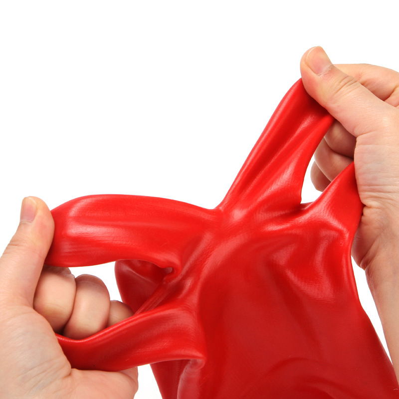 PVC Fully Coated Interlock Lining Knit Wrist Gloves