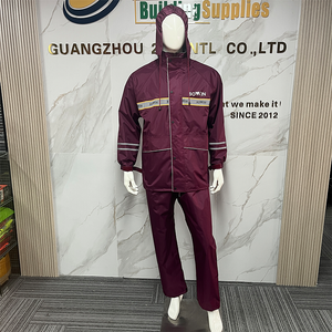 High Visibility Safety Raincoat Waterproof PVC Rain Coat with Reflector for Safety Workwear 