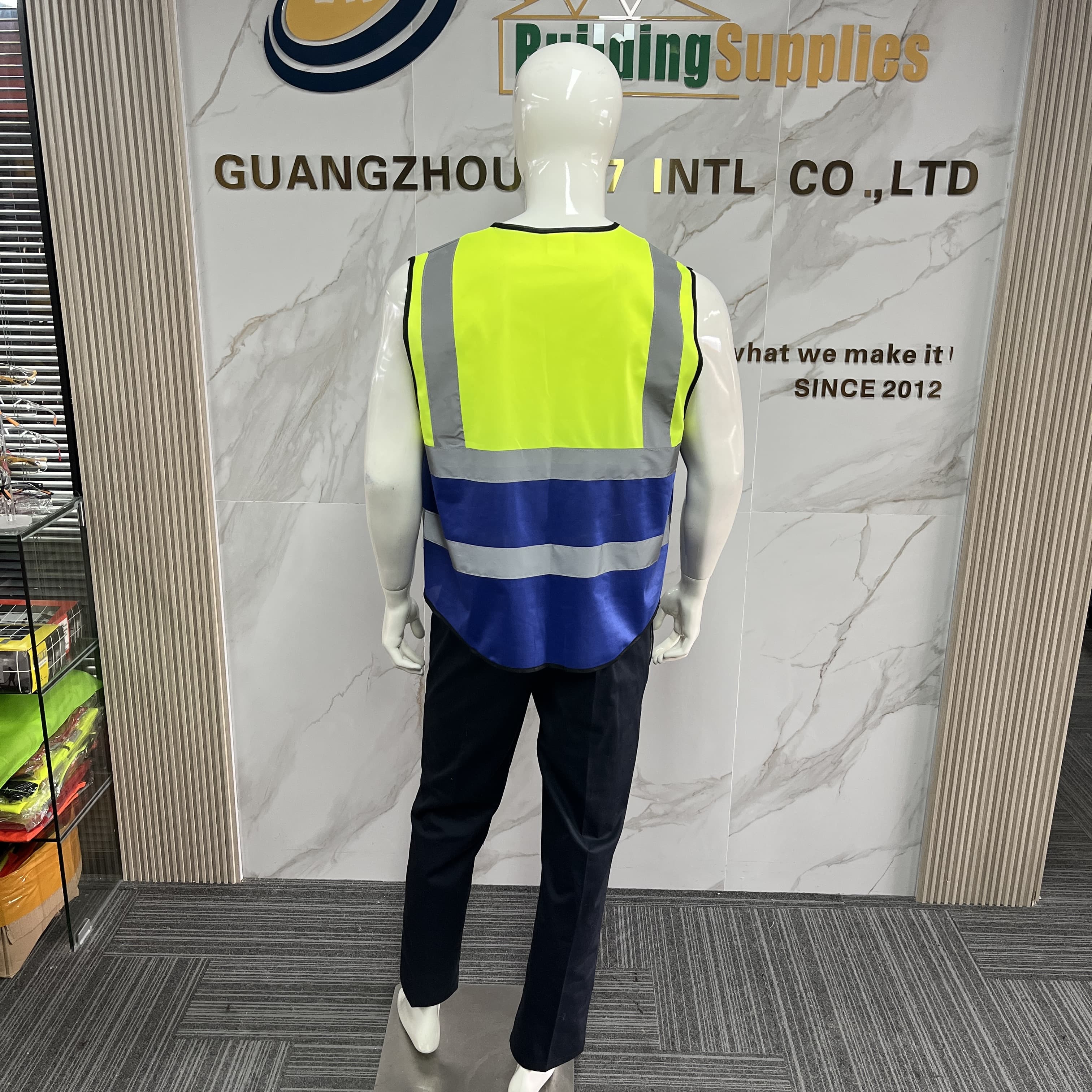 Mesh Breathable Vest with Zipper High Visibility Reflective Safety Vest