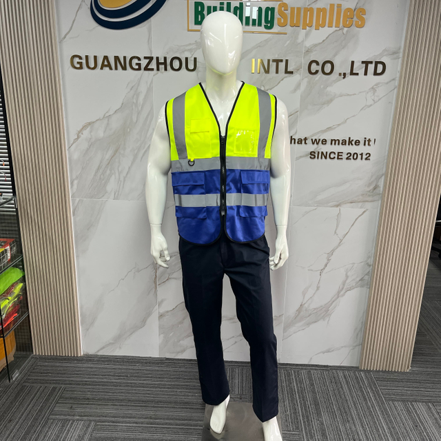 Mesh Breathable Vest with Zipper High Visibility Reflective Safety Vest