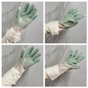 Mixed Color Long Sleeve Work Gloves Rubber Chemical Resistant Safety Latex Gloves