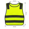 Wholesale Warning Fluorescent Green Kids Bike Reflective Safety Vest