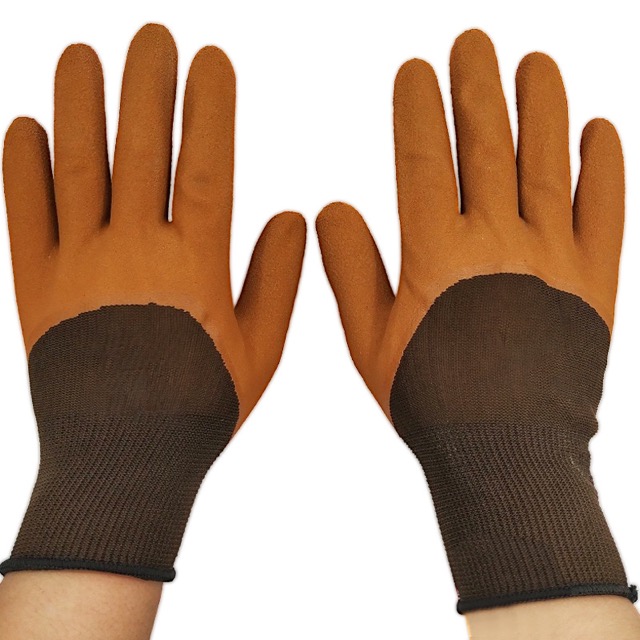 Rubber Work Gloves Warm Foam Rubber Coated Protective Gloves