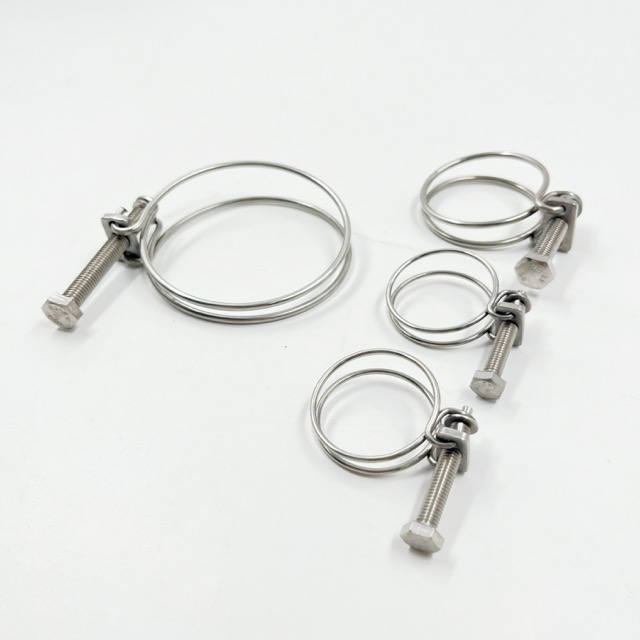 SS304/316 Stainless Steel Double Wire Hose Clamp