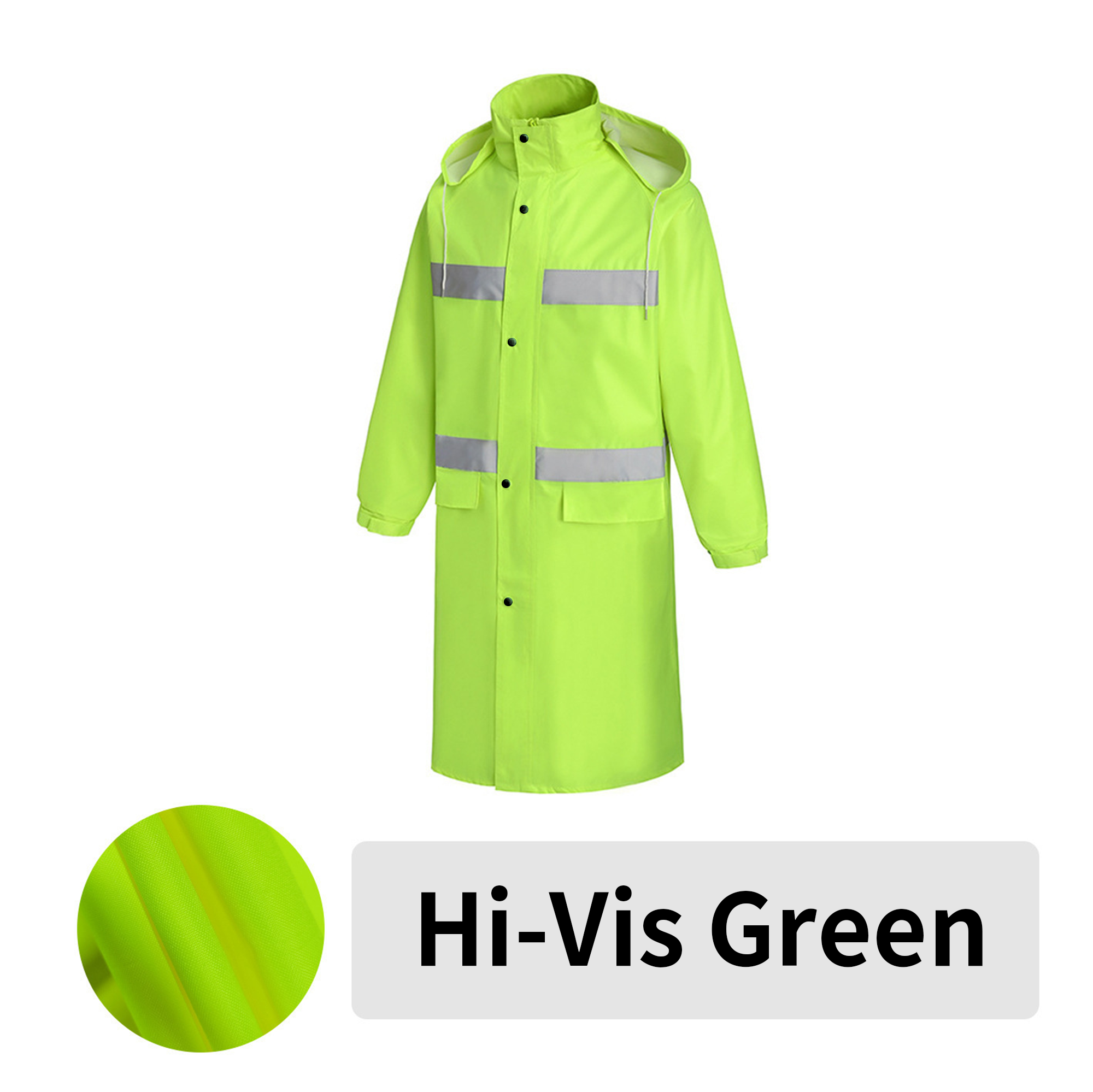 High Visibility Industrial Reflective Safety Hooded Waterproof Reflector Jackets Coat Rain Coat Waterproof