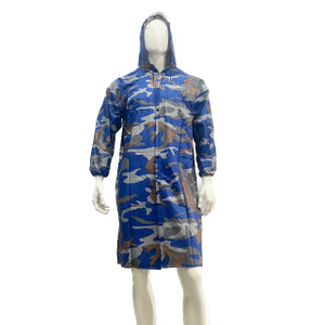 100% Polyester Camouflage Raincoat with PVC Coating