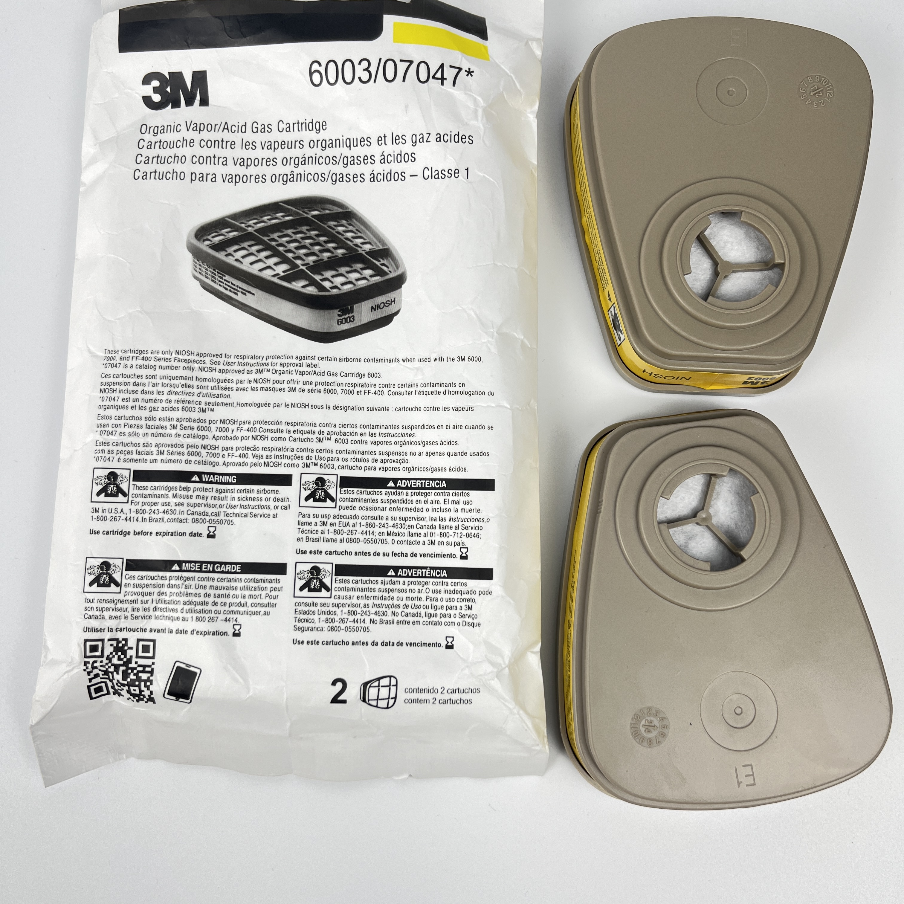 6003 Chemical Respirator Filter Cartridge with Charcoal Layer for Painters