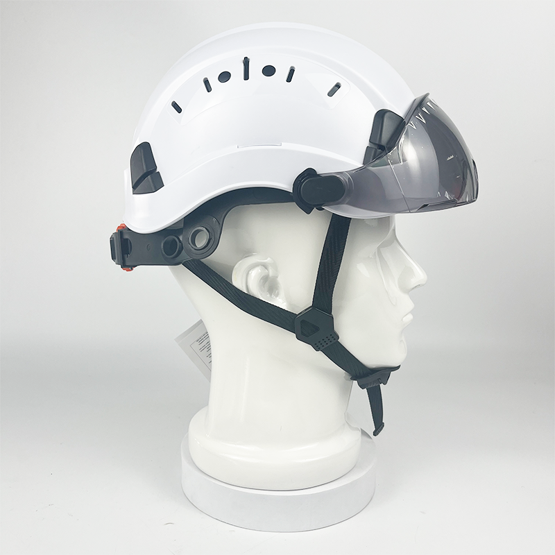 White Construction Industry Safety Helmet Suitable for Various Fields with Strip-Shaped Stomata