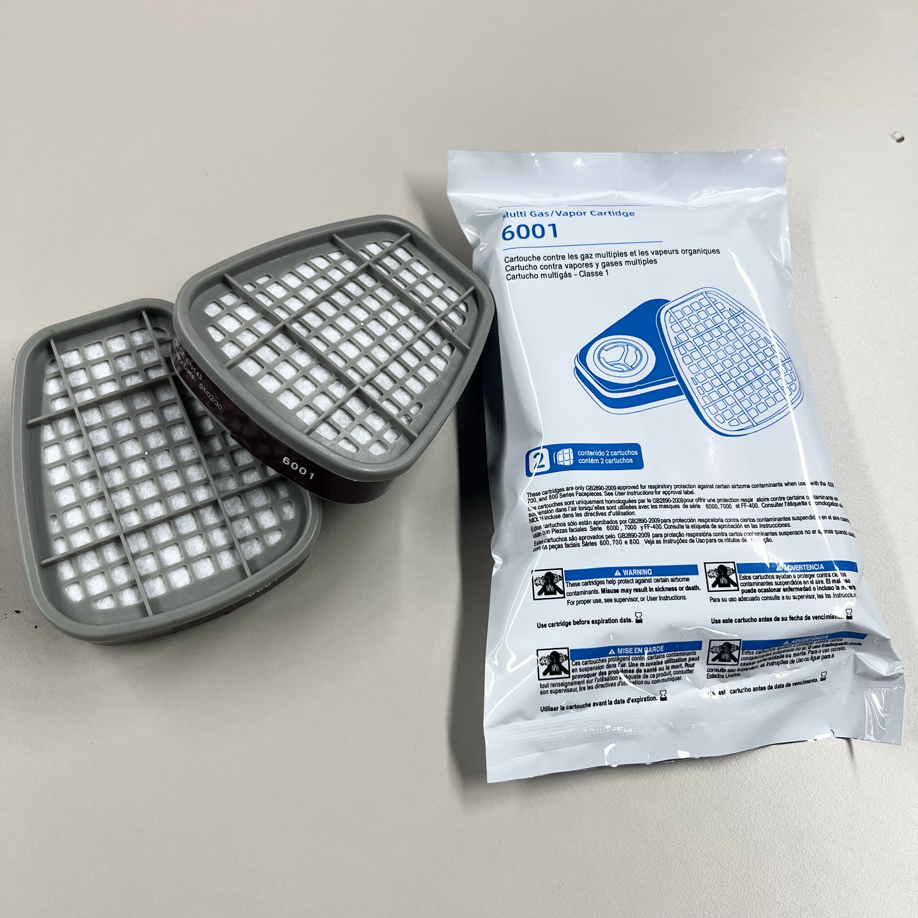 6001 Gas Mask Filter Box Respirator Cartridge Box Chemical Industry Filter Box