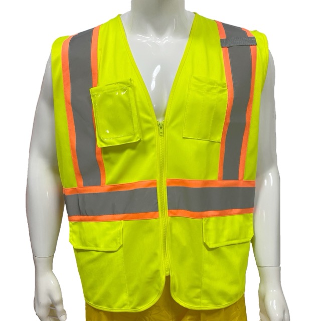 Construction Work Vest Reflective Safety Vest With Pockets