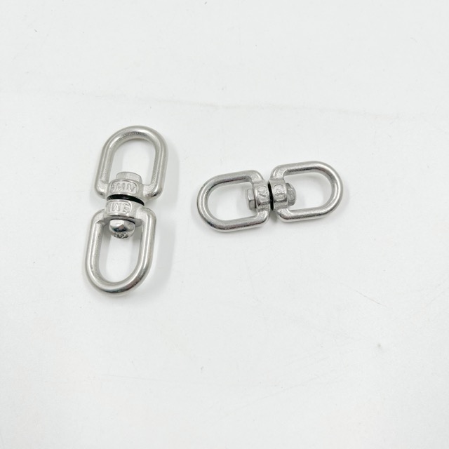 304 316 Stainless Steel Double Eye Hook Swivel Ring M10 Double Ended Swivel Eye Hooks