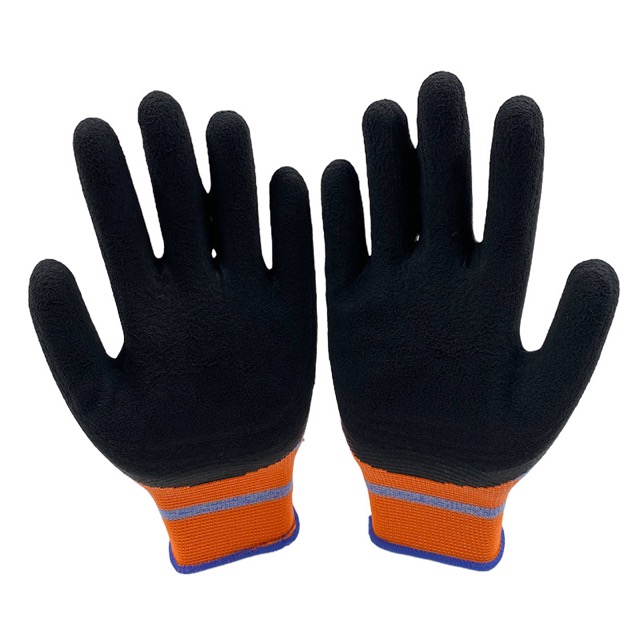 Hand Protection Rubber Coated Construction Work Gloves