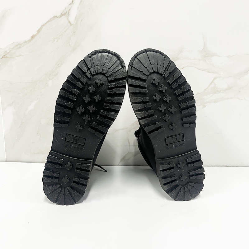 Classic Safety Shoes Black Genuine Leather Steel Toe Cap Puncture Resistant Work Safety Shoes