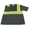 Customizable Reflective Clothing Breathable Half Sleeve Black Hi-vis T Shirt