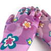 Wholesale Custom Floral Print Breathable Nitrile Gardening Planting Safety Gloves Nylon Weaving Work Gloves