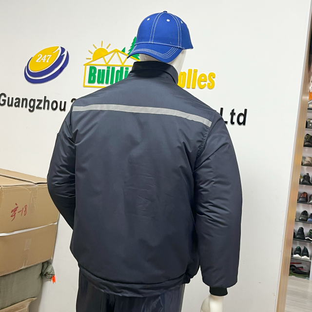 Thickened Waterproof Work Clothes Cotton Jackets Cold Resistant Clothing with Reflective Strips