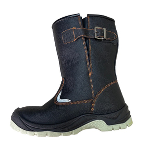 High Cut Leather Safety Boots Construction Work Shoes Anti-smashing Anti-puncture Safety Shoes