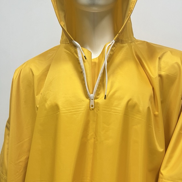 Yellow Adult Polyester Pvc Coated Rain Cape