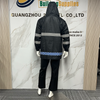 Black PVC Waterproof Men Safety Raincoat Workwear Reflective Safety Raincoat