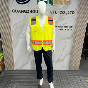 Polyester High-Visibility Reflective Safety Vest with Custom Logo Working Clothes
