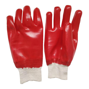 PVC Fully Coated Interlock Lining Knit Wrist Gloves