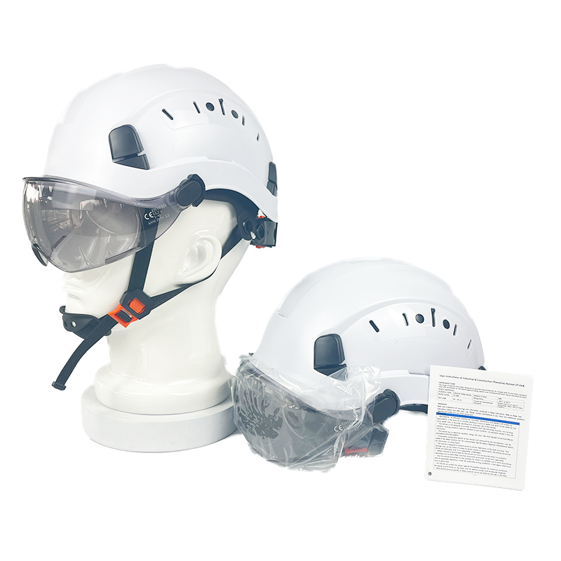 White Construction Industry Safety Helmet Suitable for Various Fields with Strip-Shaped Stomata