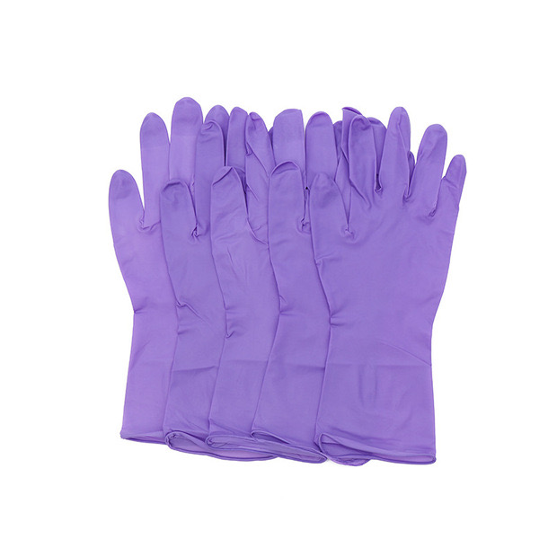 Disposable Powder Free Purple Color Nitrile Gloves for Washing