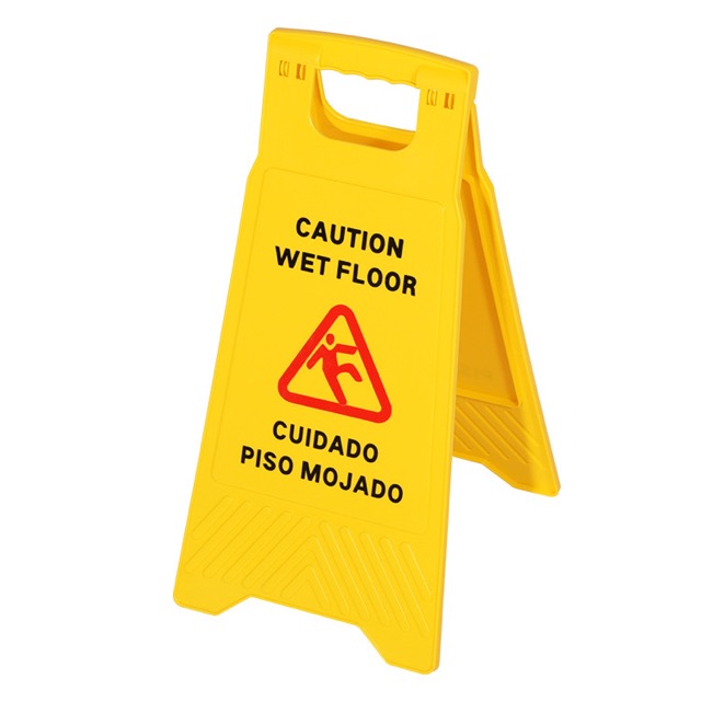 Plastic Wet Floor Sign Customized Logo Caution Sign Board